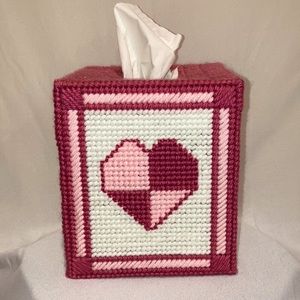Valentines Day Hearts Tissue Box Cover NEW